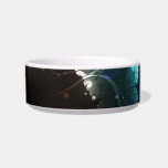 Mint Night Butterflies Bowl<br><div class="desc">Mint night glowing butterflies on black abstract background.</div>