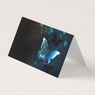 Mint Night Butterflies Business Card
