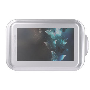 Mint Night Butterflies Cake Pan