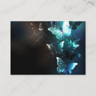 Mint Night Butterflies Calling Card