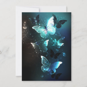 Mint Night Butterflies Card