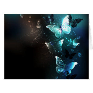 Mint Night Butterflies Cards