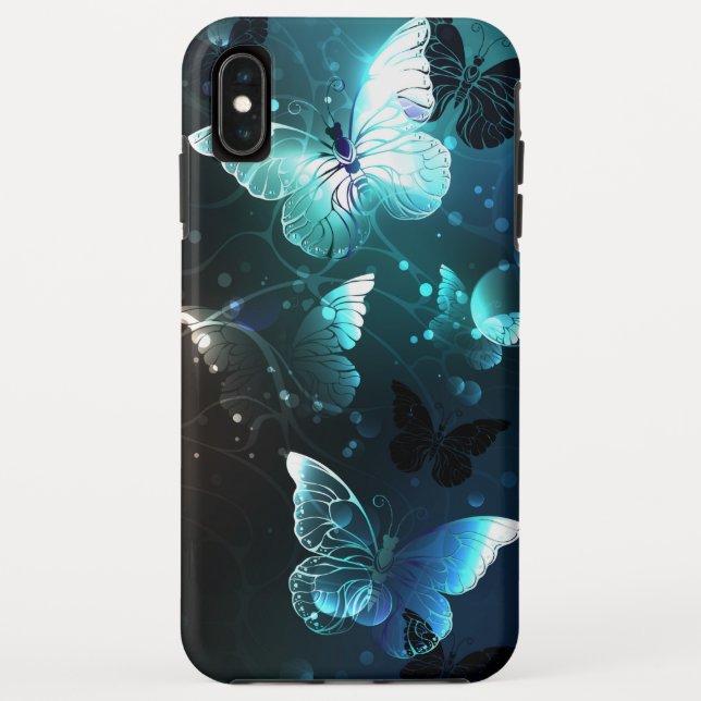 Mint Night Butterflies Case-Mate iPhone Case (Back)