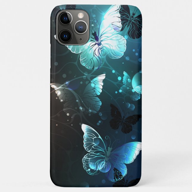 Mint Night Butterflies Case-Mate iPhone Case (Back)