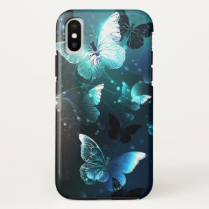 Mint Night Butterflies iPhone X Case