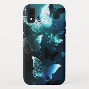 Mint Night Butterflies iPhone XR Case