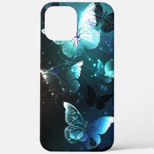 Mint Night Butterflies iPhone 12 Pro Max Case