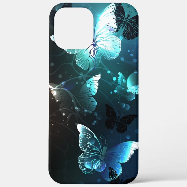 Mint Night Butterflies Case-Mate iPhone Case (Back)