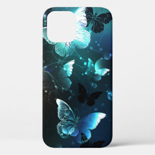 Mint Night Butterflies iPhone 12 Pro Case