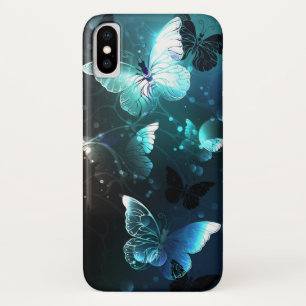 Mint Night Butterflies iPhone X Case