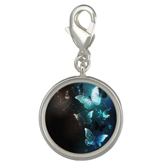 Mint Night Butterflies Charm (Front)
