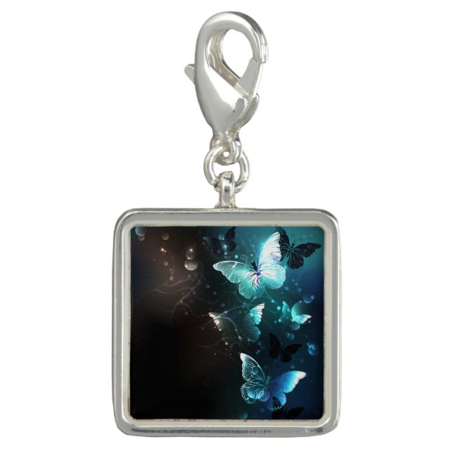 Mint Night Butterflies Charm (Front)