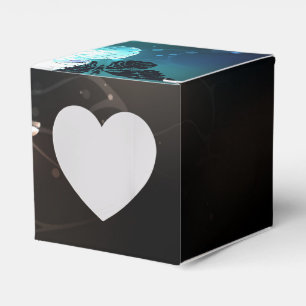 Mint Night Butterflies Favor Boxes
