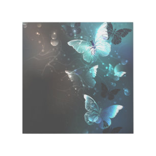 Mint Night Butterflies Gallery Wrap