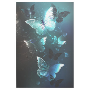 Mint Night Butterflies Gallery Wrap