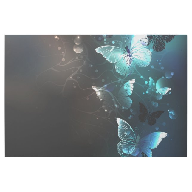 Mint Night Butterflies Gallery Wrap (Front)