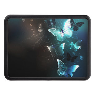 Mint Night Butterflies Hitch Cover