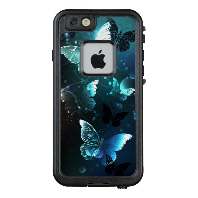 Mint Night Butterflies LifeProof iPhone Case (Back)