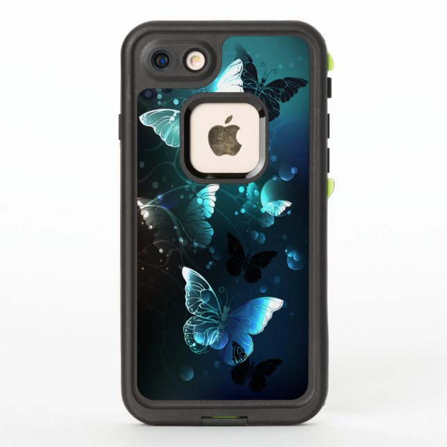 Mint Night Butterflies LifeProof iPhone Case (Back)