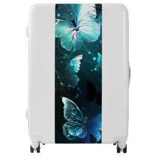 Mint Night Butterflies Luggage