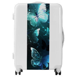 Mint Night Butterflies Luggage