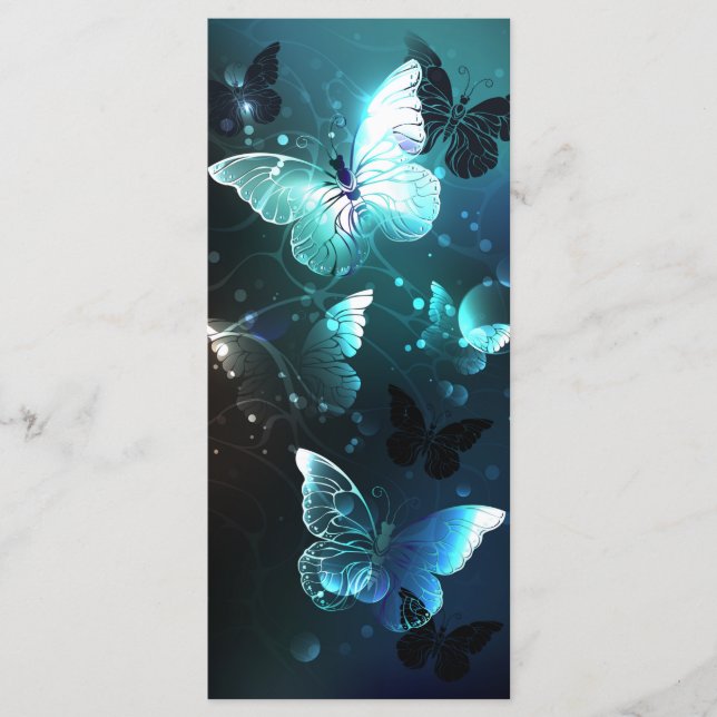 Mint Night Butterflies Menu (Front)