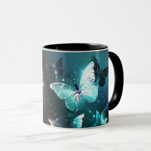 Mint Night Butterflies Mug