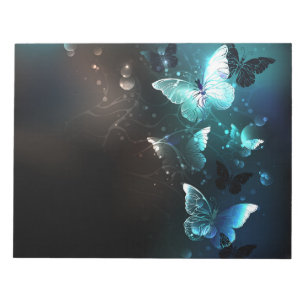 Mint Night Butterflies Notepad