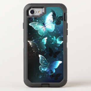 Mint Night Butterflies OtterBox Defender iPhone SE/8/7 Case