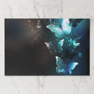 Mint Night Butterflies Paper Pad