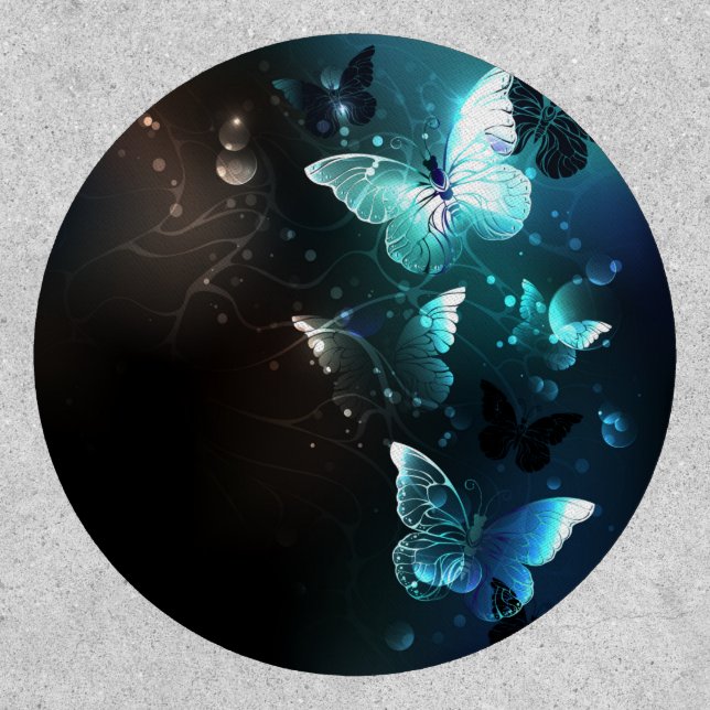 Mint Night Butterflies Patch (Front)
