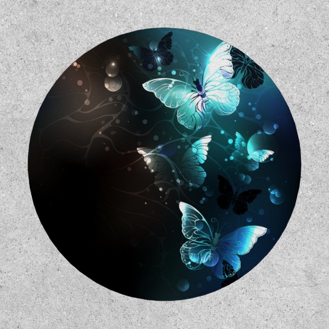 Mint Night Butterflies Patch (Front)