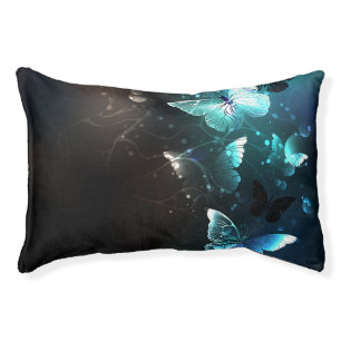 Mint Night Butterflies Pet Bed