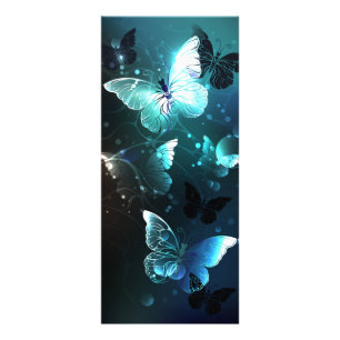 Mint Night Butterflies Rack Card