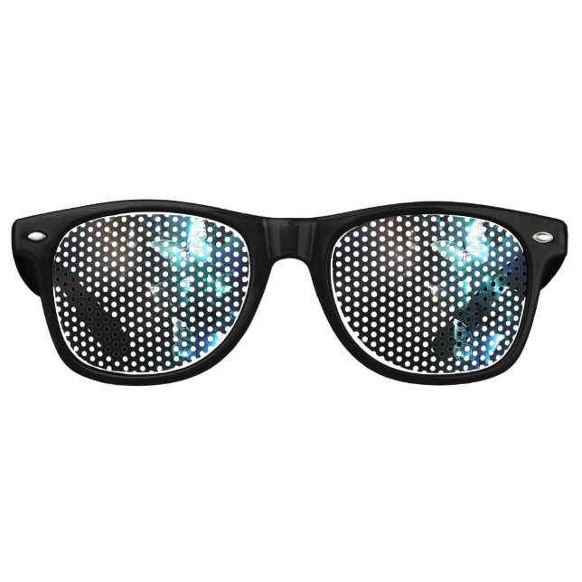 Mint Night Butterflies Retro Sunglasses (Front)
