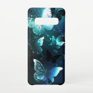 Mint Night Butterflies Samsung Galaxy S10 Case