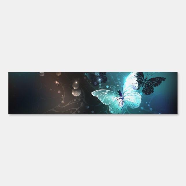 Mint Night Butterflies Sign (Front)