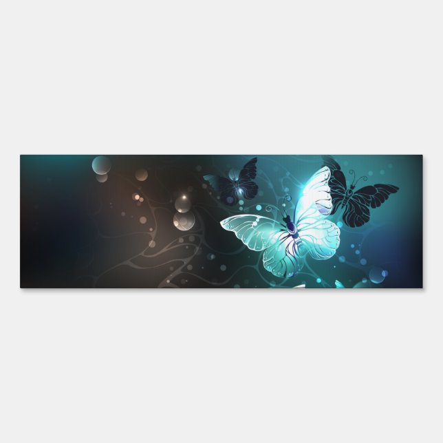 Mint Night Butterflies Sign (Front)