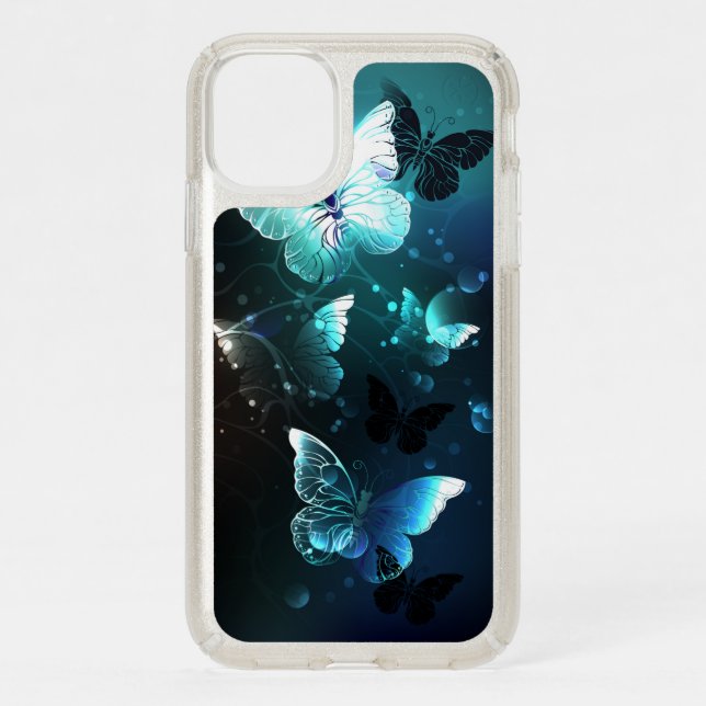 Mint Night Butterflies Speck iPhone 11 Case (Front)