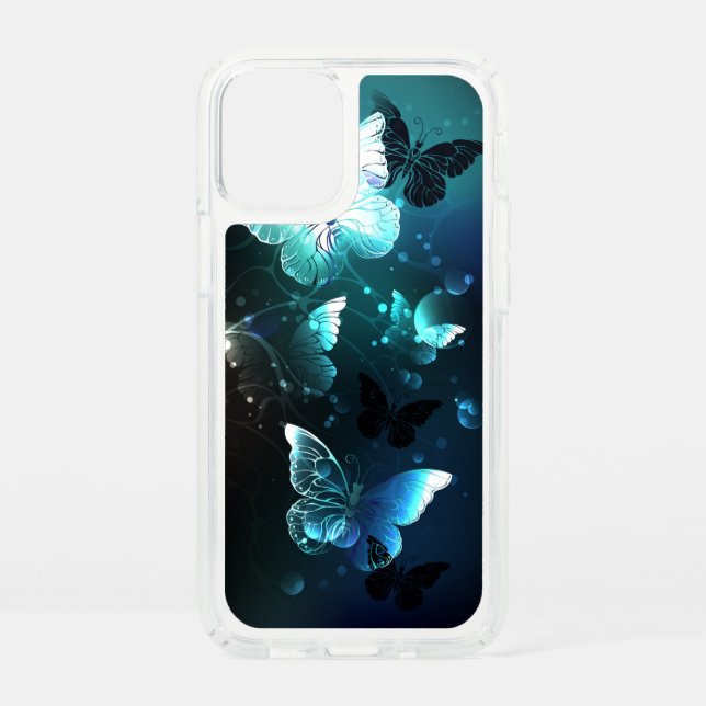 Mint Night Butterflies Speck iPhone 12 Mini Case (Front)