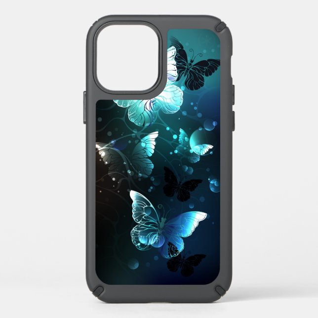 Mint Night Butterflies Speck iPhone 12 Pro Case (Front)
