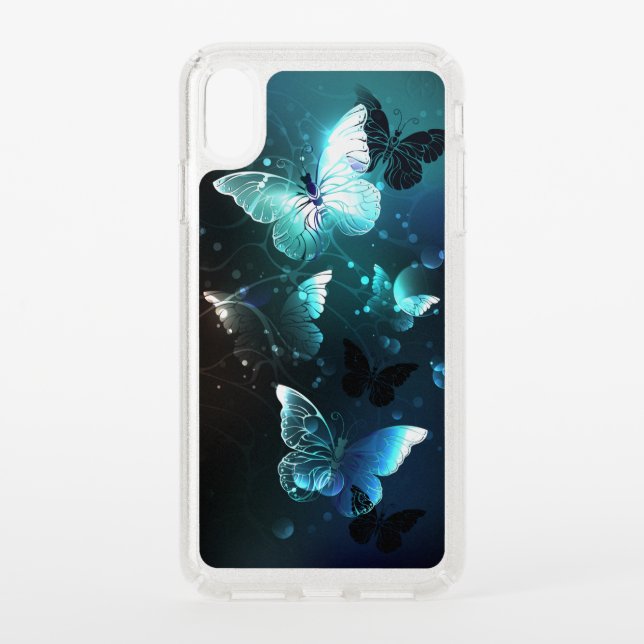 Mint Night Butterflies Speck iPhone XS Max Case (Front)