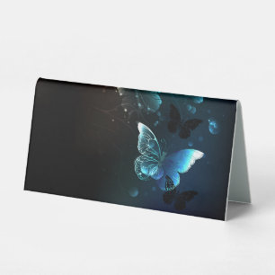 Mint Night Butterflies Table Tent