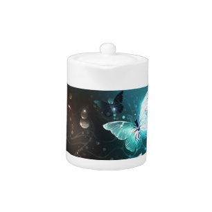 Mint Night Butterflies Teapot