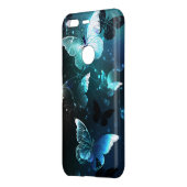 Mint Night Butterflies Uncommon Google Pixel Case (Back/Left)