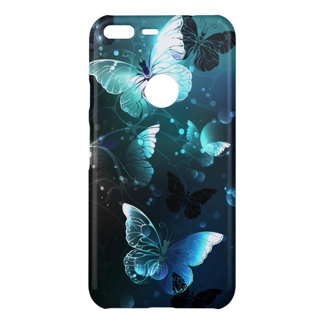 Mint Night Butterflies Uncommon Google Pixel XL Case (Back)