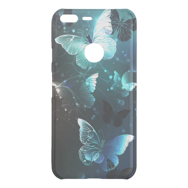 Mint Night Butterflies Uncommon Google Pixel XL Case (Back)