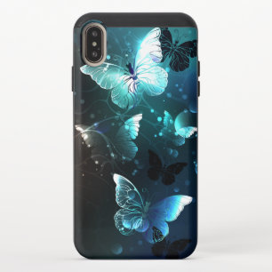 Mint Night Butterflies iPhone XS Max Slider Case