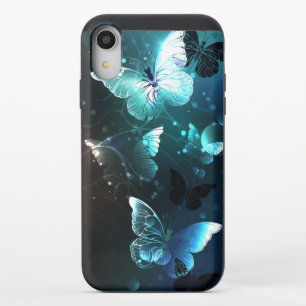 Mint Night Butterflies iPhone XR Slider Case