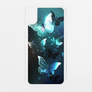 Mint Night Butterflies iPhone XR Case
